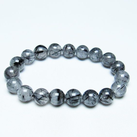 楽天市場】ブラックルチルクォーツ ブラックトルマリン ブレスレット