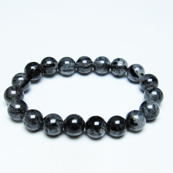 楽天市場】ブラックルチルクォーツ ブラックトルマリン ブレスレット