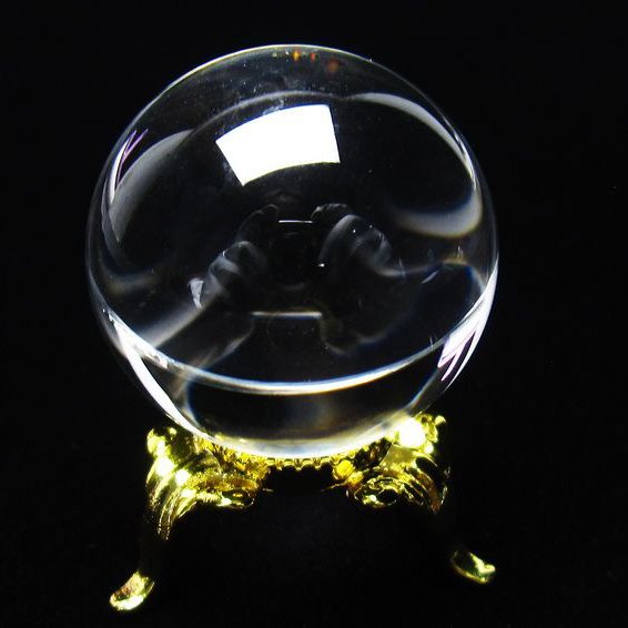 水晶 丸玉 ブラジル産 30mm 台座付属 クリスタル crystal 水晶玉 球体 玉 置物 高透明 浄化用水晶 インテリア すいしょう 一点物 送料無料 141-6465