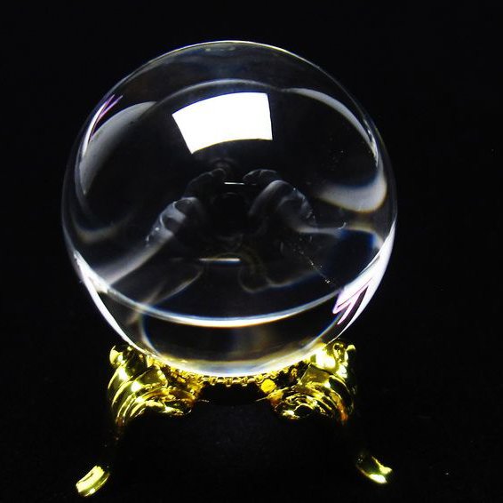 水晶 丸玉 ブラジル産 30mm 台座付属 クリスタル crystal 水晶玉 球体 玉 置物 高透明 浄化用水晶 インテリア すいしょう 一点物 送料無料 141-6474