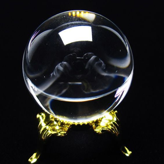 水晶 丸玉 ブラジル産 30mm 台座付属 クリスタル crystal 水晶玉 球体 玉 置物 高透明 浄化用水晶 インテリア すいしょう 一点物 送料無料 141-6477