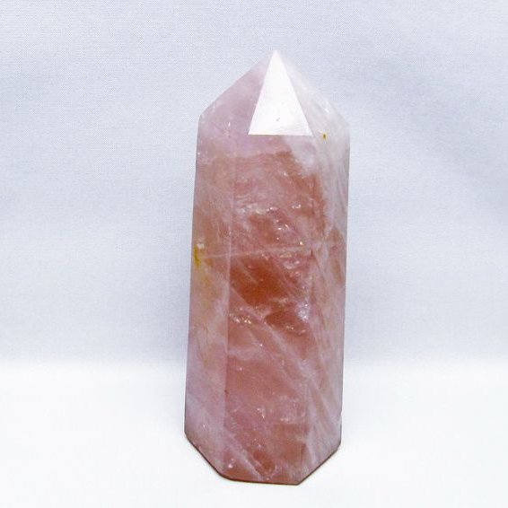ローズクォーツ ポイント ばら石英 六角柱 roze quartz 一点物 送料無料 152-2734