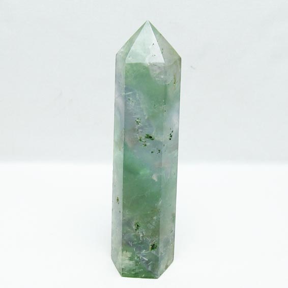 エンジェルフェザー フローライト 六角柱 蛍石 ポイント ほたる石 fluorite 一点物 送料無料 152-3268