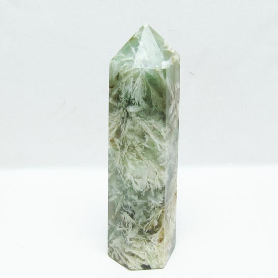 エンジェルフェザー フローライト 六角柱 蛍石 ポイント ほたる石 fluorite 一点物 送料無料 152-3298