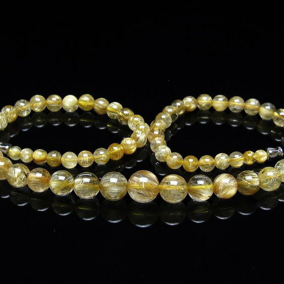 タイチンルチルクォーツ ネックレス ルチルクォーツ necklace ルチレイテッドクォーツ 一点物 送料無料 113-582｜天然石・パワーストーンの東昇