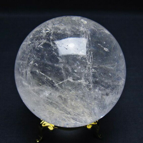 水晶 丸玉 68mm 台座付属 水晶玉 球体 玉 浄化用水晶 crystal quartz インテリア すいしょう 一点物 送料無料 151-7854