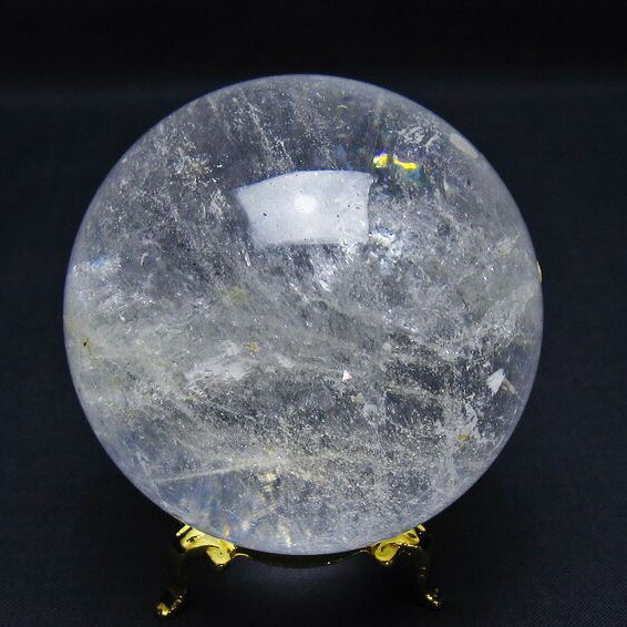 水晶 丸玉 68mm 台座付属 水晶玉 球体 玉 浄化用水晶 crystal quartz インテリア すいしょう 一点物 送料無料 151-7855