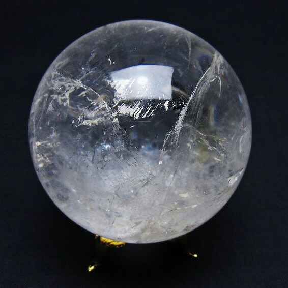 水晶 丸玉 62mm 台座付属 水晶玉 球体 玉 浄化用水晶 crystal quartz インテリア すいしょう 一点物 送料無料 151-7869