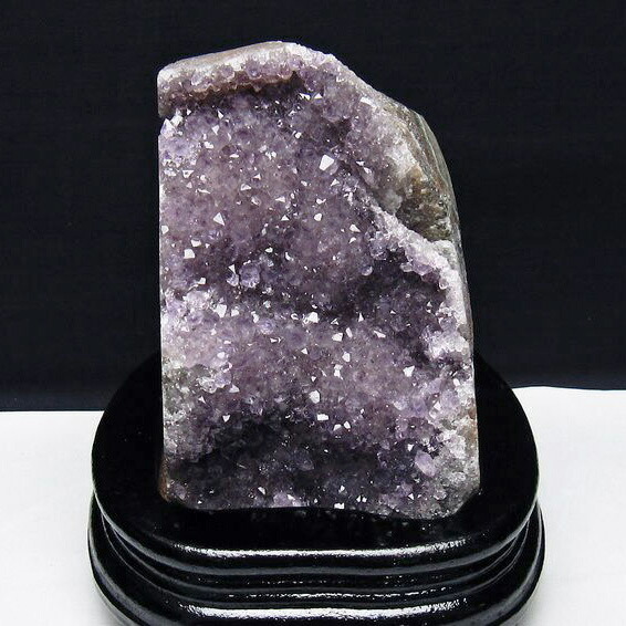 1.4Kg アメジスト クラスター ウルグアイ産 フラワーアメジスト 原石 天然石 アメシスト amethyst パワーストーン 浄化 風水 玄関 台座付属 一点物 送料無料 182-7045