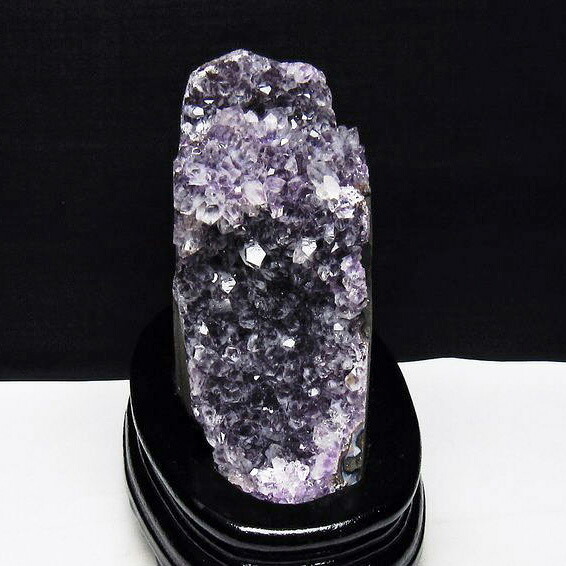 1.2Kg アメジスト クラスター ウルグアイ産 フラワーアメジスト 原石 天然石 アメシスト amethyst パワーストーン 浄化 風水 玄関 台座付属 一点物 送料無料 182-7127