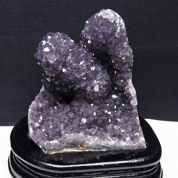 アメジスト クラスター ウルグアイ産 フラワーアメジスト 原石 天然石 アメシスト amethyst パワーストーン 浄化 風水 玄関 台座付属 一点物 送料無料 182-7143