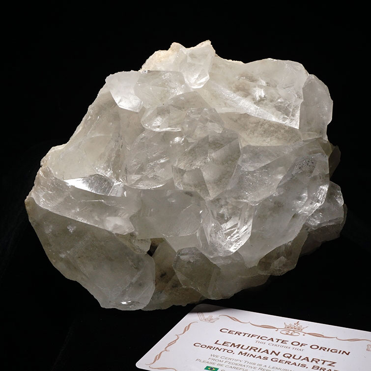 水晶 クラスター 原石 ブラジル ミナスジェライス州 コリント産 証明書付属 浄化 天然水晶 すいしょう レムリアンシード クリスタル 一点物 送料無料 282-194｜天然石・パワーストーンの東昇