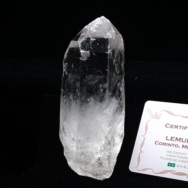レムリアンシード クリスタル 水晶 原石 ブラジル ミナスジェライス州 コリント産 証明書付属 浄化 天然水晶 すいしょう 一点物 送料無料 281-137