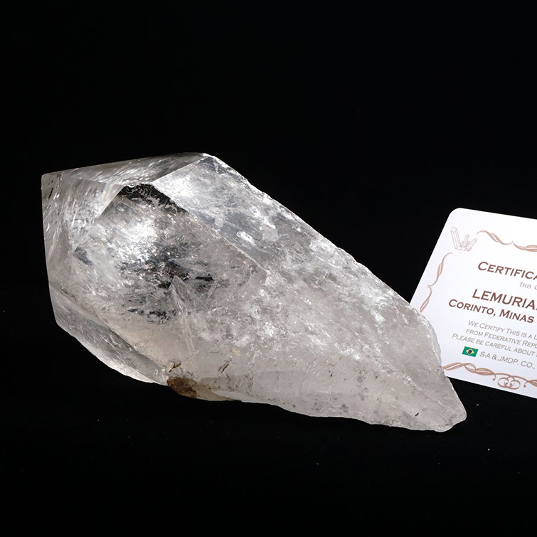 レムリアンシード クリスタル 水晶 原石 ブラジル ミナスジェライス州 コリント産 証明書付属 浄化 天然水晶 すいしょう 一点物 送料無料 281-157