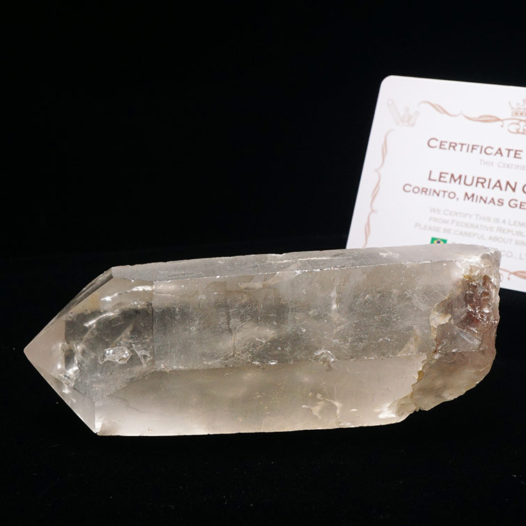 レムリアンシード クリスタル 水晶 原石 スモーキークォーツ ブラジル ミナスジェライス州 コリント産 証明書付属 天然水晶 浄化 開運 crystal すいしょう 一点物 送料無料 281-230