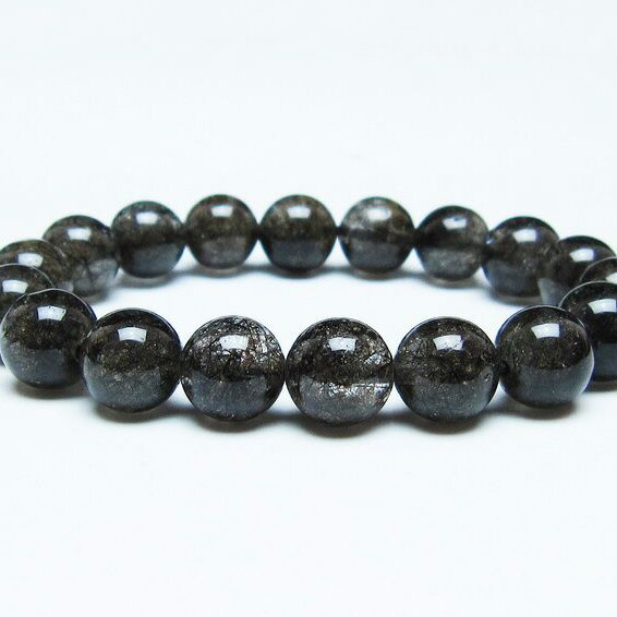 楽天市場】ブラックルチルクォーツ ブラックトルマリン ブレスレット