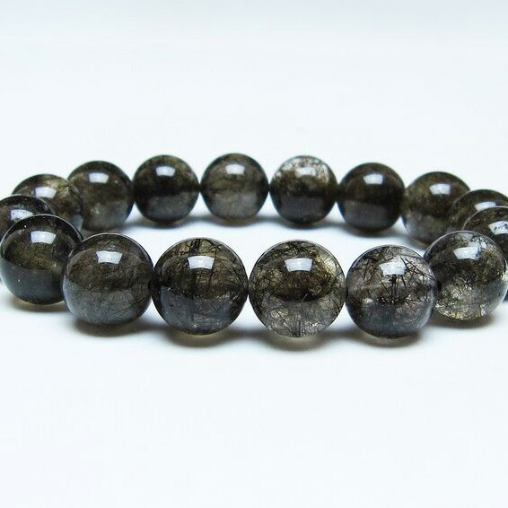 楽天市場】ブラックルチルクォーツ ブラックトルマリン ブレスレット