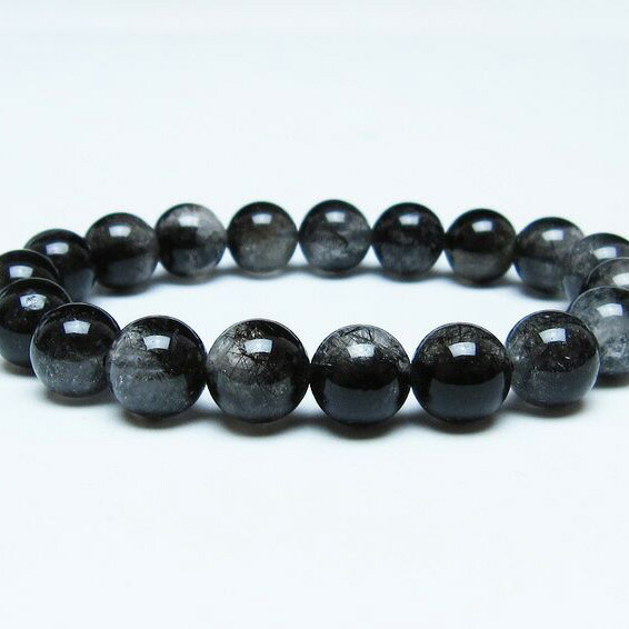 楽天市場】ブラックルチルクォーツ ブラックトルマリン ブレスレット