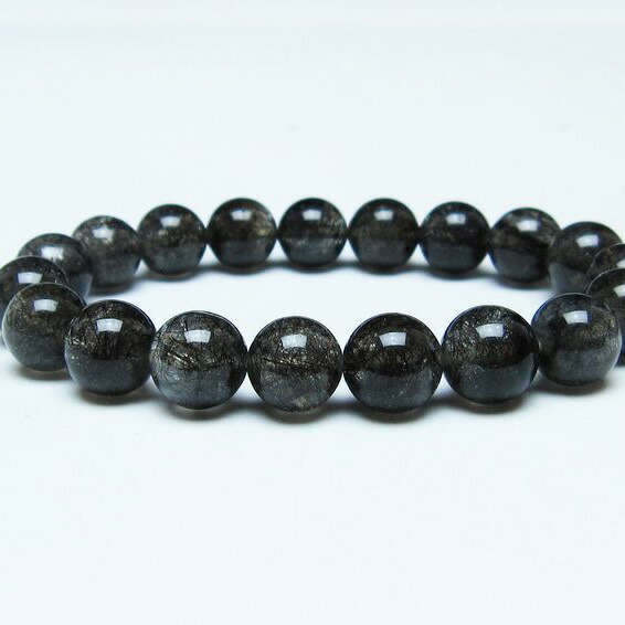 ⭐︎【極上品】天然ブラックルチルクォーツ ブレスレット 楽天市場】ブラックルチルクォーツ ブラックトルマリン ブレスレット