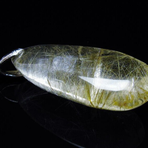 プラチナルチルクォーツ ペンダント ルチレイテッドクォーツ ペンダントトップ pendant 一点物 送料無料 112-13183