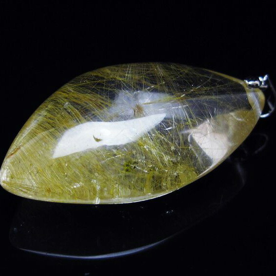 プラチナルチルクォーツ ペンダント ルチレイテッドクォーツ ペンダントトップ pendant 一点物 送料無料 112-13187 4,640円