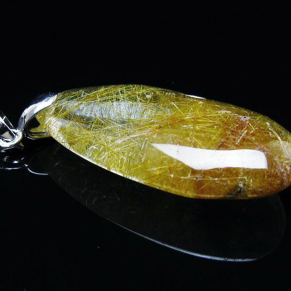 プラチナルチルクォーツ ペンダント ルチレイテッドクォーツ ペンダントトップ pendant 一点物 送料無料 112-13190
