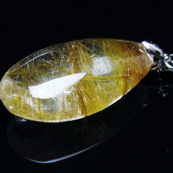 プラチナルチルクォーツ ペンダント ルチレイテッドクォーツ ペンダントトップ pendant 一点物 送料無料 112-13222