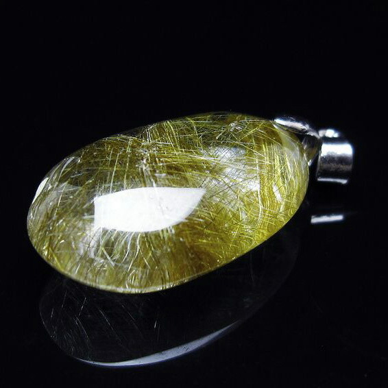 プラチナルチルクォーツ ペンダント ルチレイテッドクォーツ ペンダントトップ pendant 一点物 送料無料 112-13249