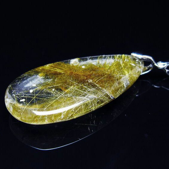 プラチナルチルクォーツ ペンダント ルチレイテッドクォーツ ペンダントトップ pendant 一点物 送料無料 112-13251