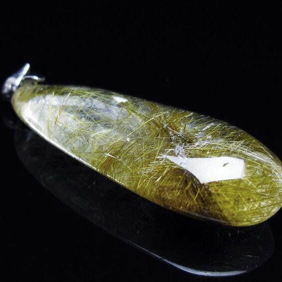 プラチナルチルクォーツ ペンダント ルチレイテッドクォーツ ペンダントトップ pendant 一点物 送料無料 112-13279
