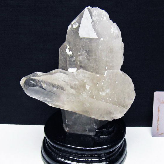 水晶 クラスター 原石 クォーツインクォーツ 台座付属 ブラジル ミナスジェライス州 コリント産 レムリアンシード クリスタル 浄化 開運 風水 置物 すいしょう 一点物 送料無料 182-8073