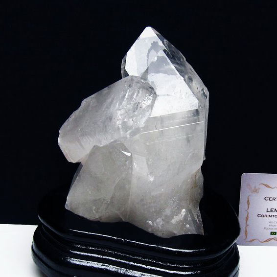 水晶 クラスター 原石 クォーツインクォーツ 台座付属 ブラジル ミナスジェライス州 コリント産 レムリアンシード クリスタル 浄化 開運 風水 置物 すいしょう 一点物 送料無料 182-8085
