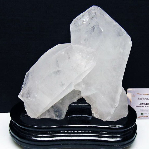 1.6Kg 水晶 クラスター 原石 台座付属 ブラジル ミナスジェライス州 コリント産 浄化 開運 風水 置物 レムリアンシード クリスタル すいしょう 一点物 送料無料 182-8094