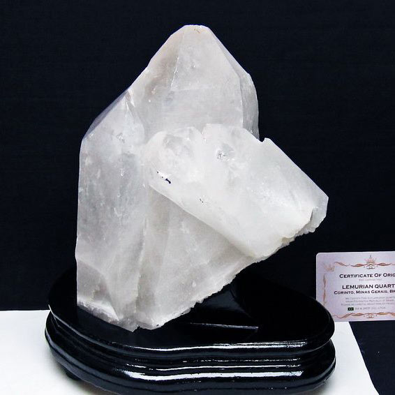3Kg 水晶 クラスター 原石 台座付属 ブラジル ミナスジェライス州 コリント産 浄化 開運 風水 置物 レムリアンシード クリスタル すいしょう 一点物 送料無料 192-698