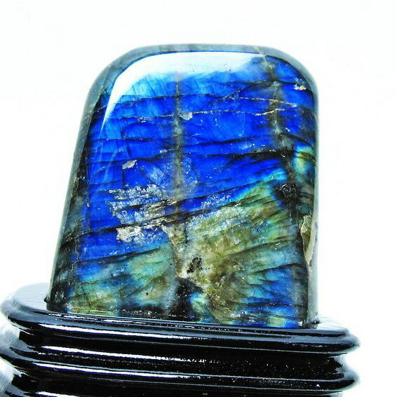 ラブラドライト標本 木製台座付き 楽天市場】ラブラドライト 原石 台座