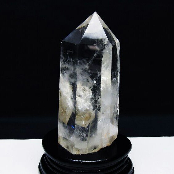 楽天市場】水晶 六角柱 水晶 ポイント 虹入り 台座付属 天然水晶 浄化