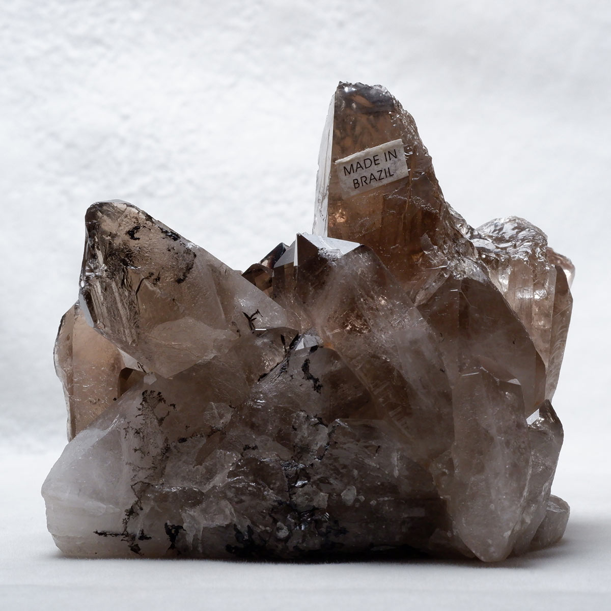 楽天市場】3.7Kg スモーキークォーツ 原石 虹入り ルチルクォーツ入り