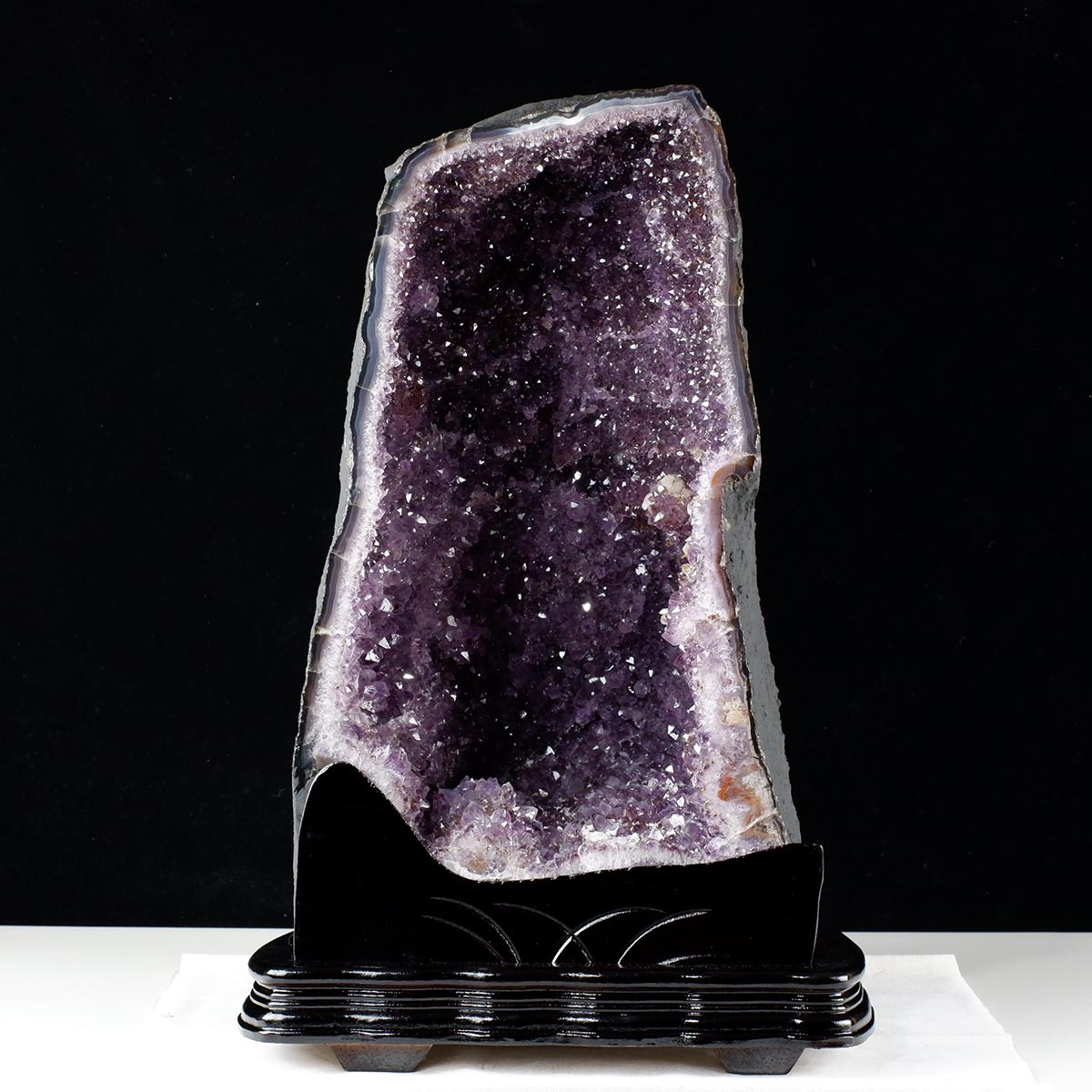 楽天市場】天然石 アメジスト ドーム クラスター パワーストーン 紫