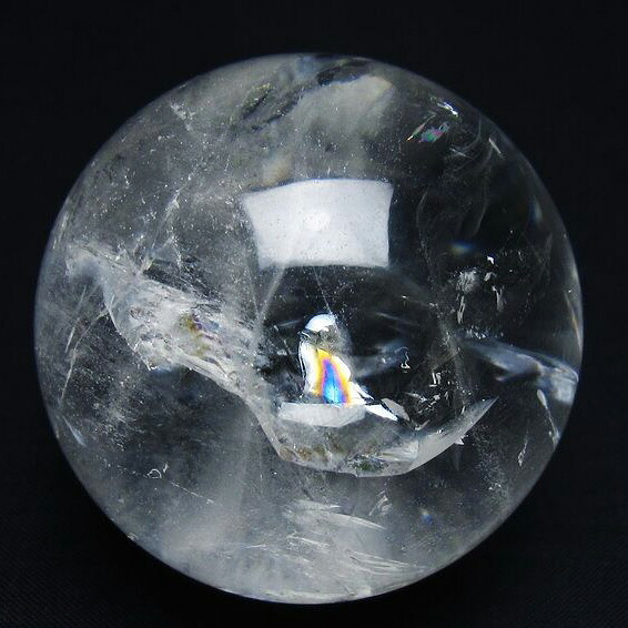 水晶 丸玉 虹入り 58mm スフィア 浄化 玉 球体 置物 クリスタルボール 水晶玉 すいしょう パワーストーン 天然石 一点物 送料無料 151-8795 6,480円