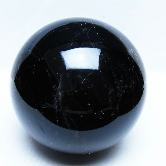 2.2Kg 黒水晶 モリオン 丸玉 120mm スフィア 置物 水晶玉 球体 玉 morion 天然石 パワーストーン 一点物 送料無料 161-958