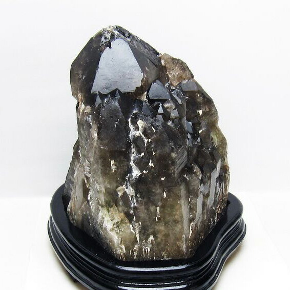 11.1Kg 黒水晶 原石 モリオン 原石 エレスチャル morion 台座付属 一点物 送料無料 191-555