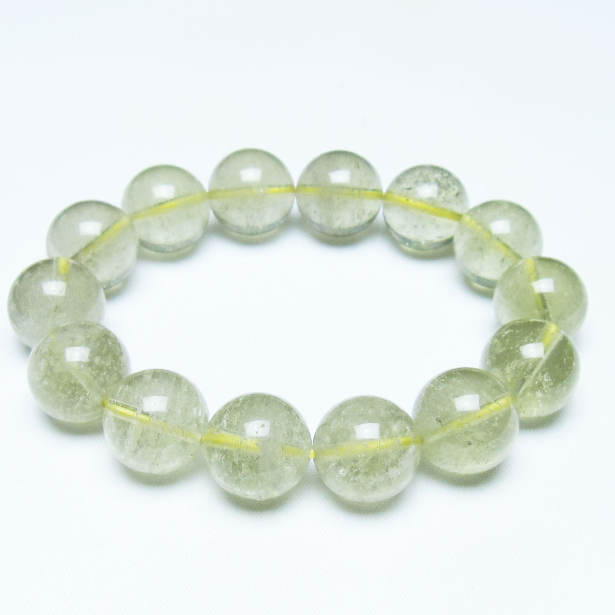 リビアングラス ブレスレット 16mm 天然ガラス ゴールデンテクタイト ブレス libyan desert glass リビアガラス リビアンデザートグラス 一点物 送料無料 199-759｜天然石・パワーストーンの東昇 36,400円