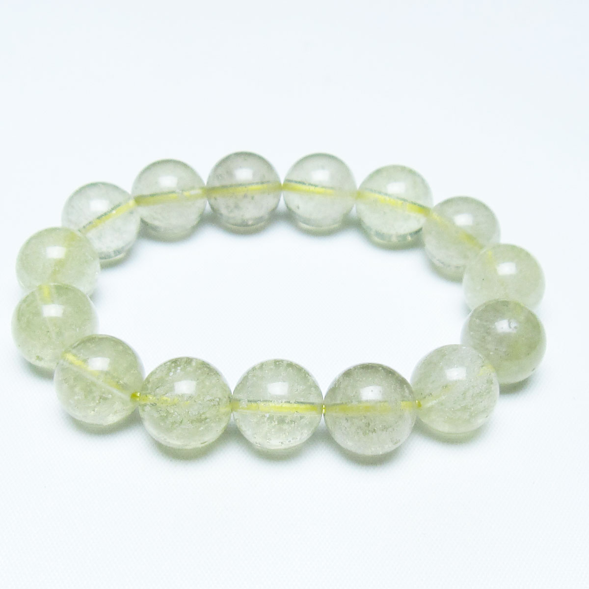 リビアングラス ブレスレット 13mm 天然ガラス ゴールデンテクタイト ブレス libyan desert glass リビアガラス リビアンデザートグラス 一点物 送料無料 199-762