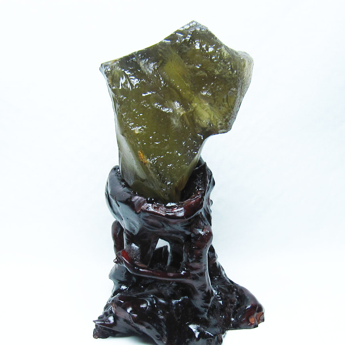 1.2Kg リビアングラス 原石 台座付属 天然ガラス ゴールデンテクタイト libyan desert glass リビアガラス リビアンデザートグラス 一点物 送料無料 199-942