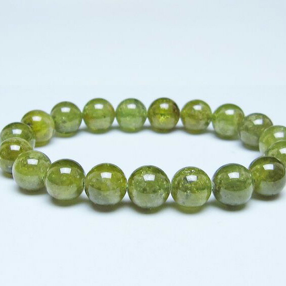 ツァボライト ブレスレット 10mm グリーンガーネット ブレス tsavorite garnet メンズ レディース bracelet 一点物 送料無料 111-49828