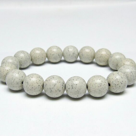 北投石 ブレスレット 12mm ホクトライト ブレス bracelet 一点物 送料無料 111-50156