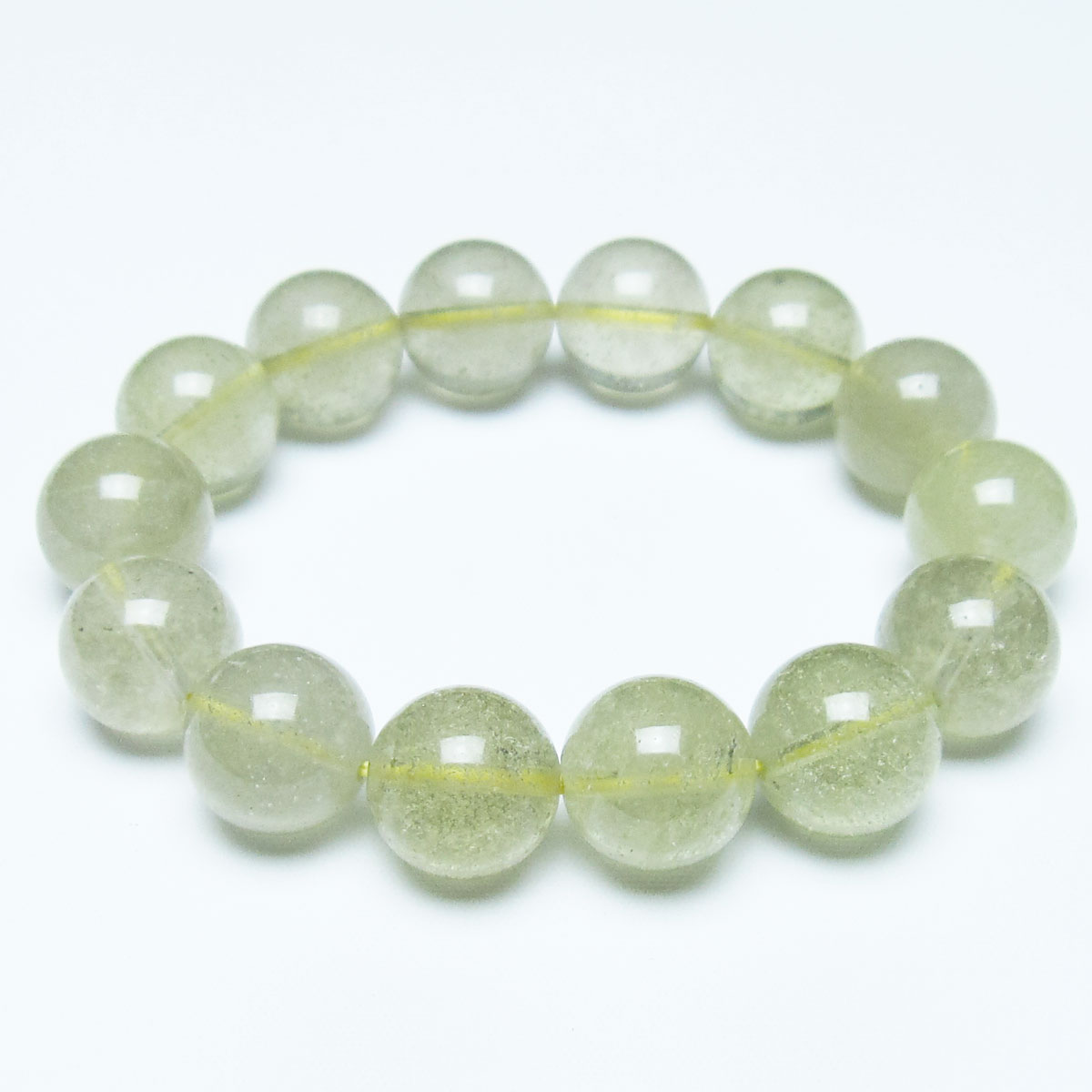 リビアングラス ブレスレット 15mm 天然ガラス ゴールデンテクタイト ブレス libyan desert glass リビアガラス リビアンデザートグラス 一点物 送料無料 199-835