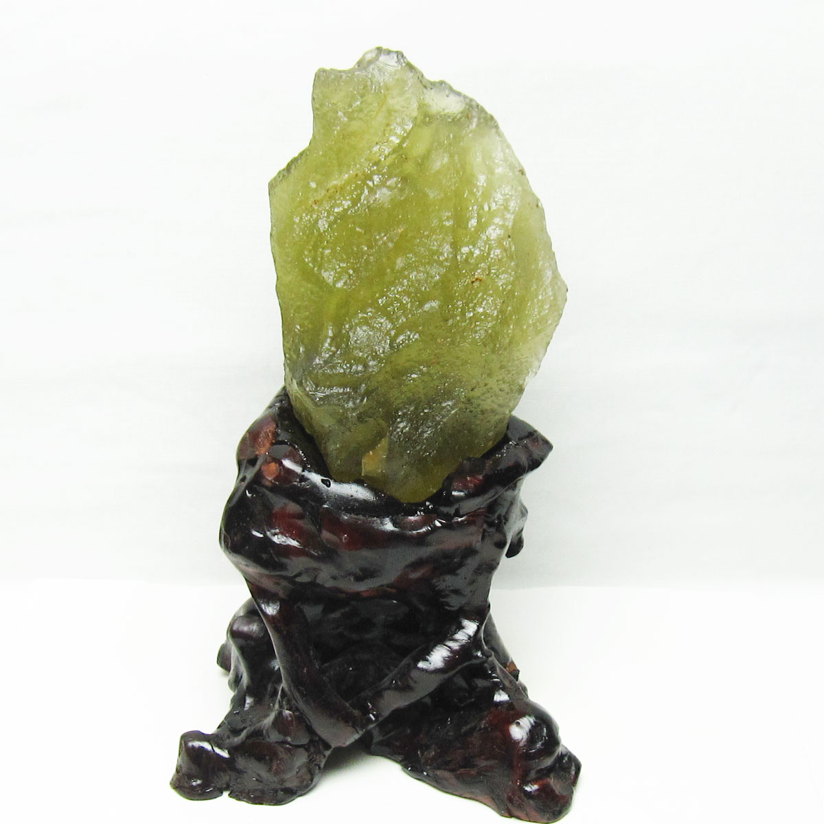 リビアングラス 原石 libyan desert glass ラフ原石 リビアンガラス リビアンデザートグラス 台座付属 一点物 送料無料 199-969