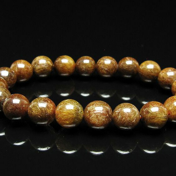 ルチルクォーツ ブレスレット 10mm ブロンズルチル ブレス ルチレイテッドクォーツ bracelet メンズ レディース 送料無料 一点物 111-50809｜天然石・パワーストーンの東昇