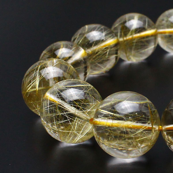 楽天市場】鑑別書付き 無処理 本物 AAA ゴールド ルチルクォーツ